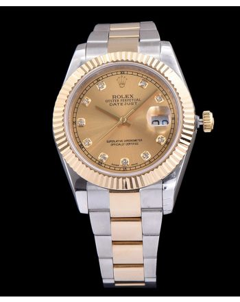 Rolex Stainless Steel Mid size Datejust Watches Golden